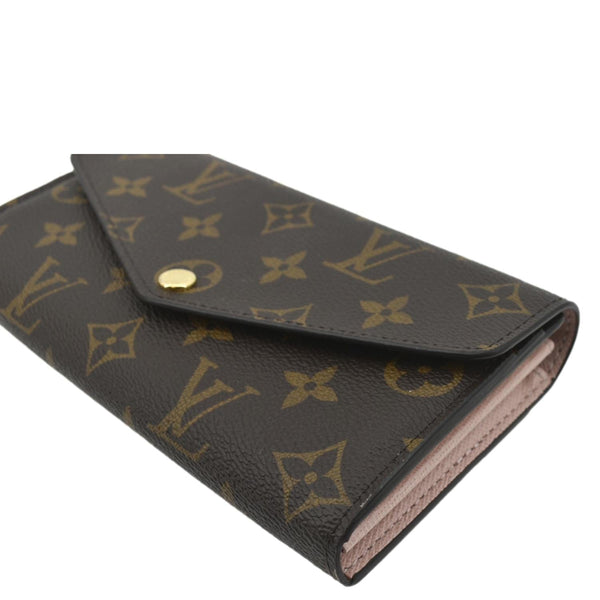 LOUIS VUITTON Sarah Monogram Canvas Wallet Brown