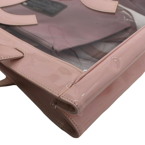 Chanel Coco Logo PVC Vinyl Tote Shoulder Bag Light Pink