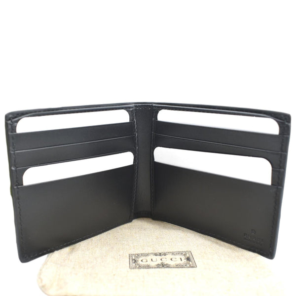 Gucci GG Leather Bifold Men's Wallet - Open