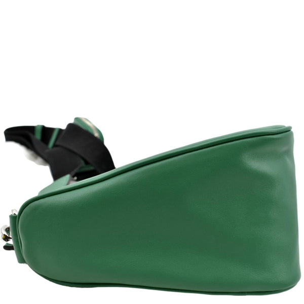 PRADA Triangle Leather Shoulder Bag Green