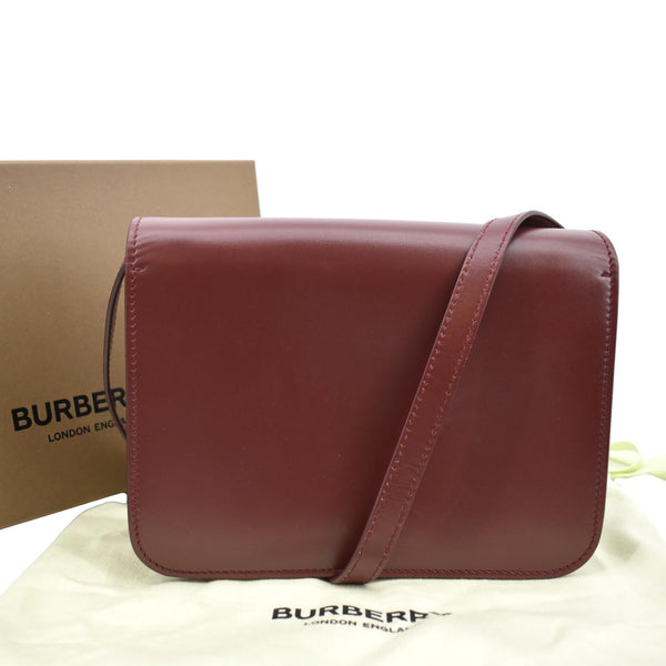 BURBERRY Tb Lola Leather Shoulder Bag Red