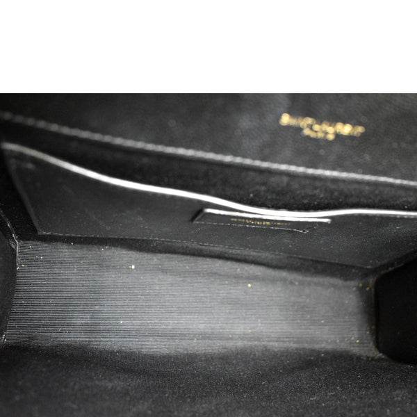 YVES SAINT LAURENT Envelope Medium Matelasse Leather Crossbody Bag Black