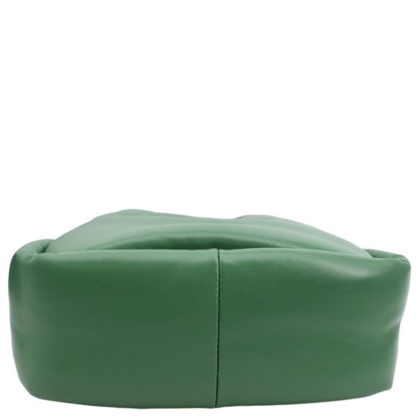 Prada Small Padded Soft Leather Shoulder Bag Dark Green - Bottom