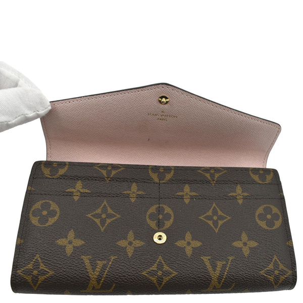 LOUIS VUITTON Sarah Monogram Canvas Wallet Brown