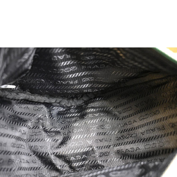 PRADA Triangle Leather Shoulder Bag Green