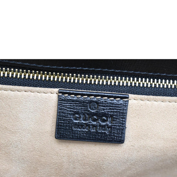 GUCCI Horsebit 1955 Small Leather Shoulder Bag Black 602204