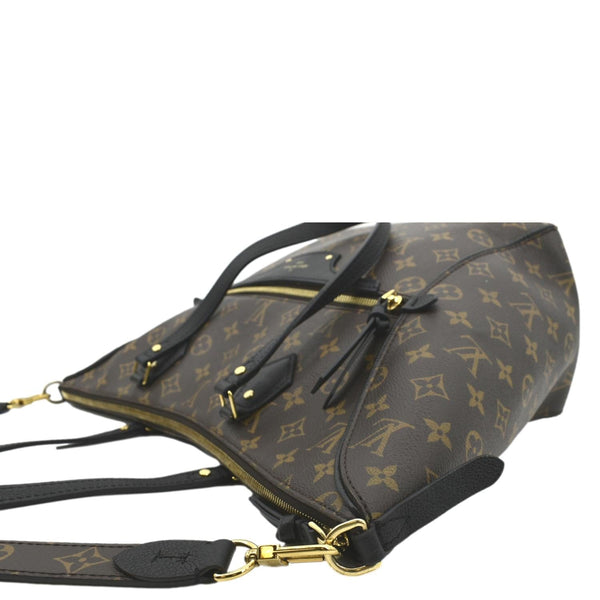 LOUIS VUITTON Tournelle MM Monogram Canvas Shoulder Bag Black