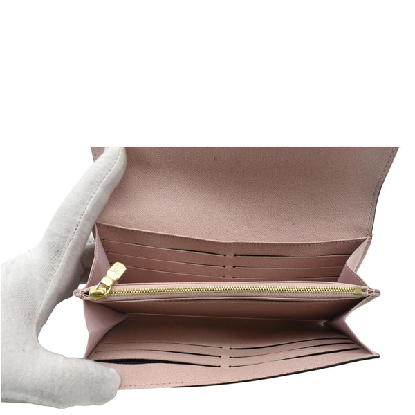 LOUIS VUITTON Sarah Monogram Canvas Wallet Brown