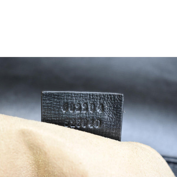 GUCCI Horsebit 1955 Small Leather Shoulder Bag Black 602204