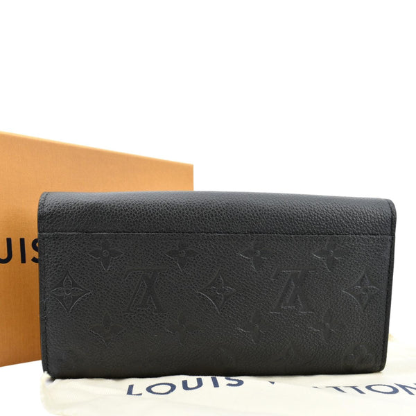 LOUIS VUITTON Sarah Monogram Empreinte Leather Wallet Black