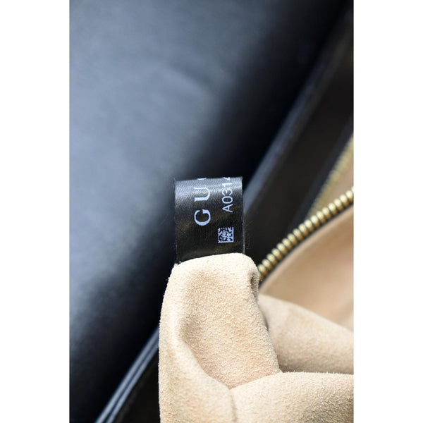 GUCCI Horsebit 1955 Small Leather Shoulder Bag Black 602204