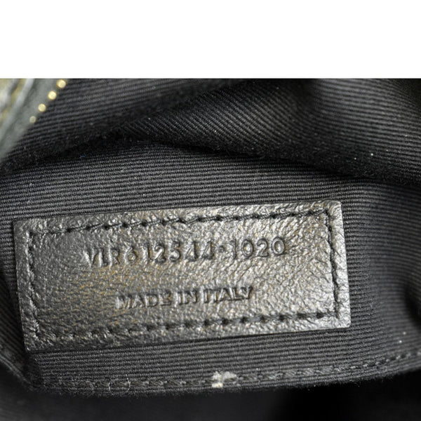 YVES SAINT LAURENT Lou Chevron Leather Camera Crossbody Bag Green