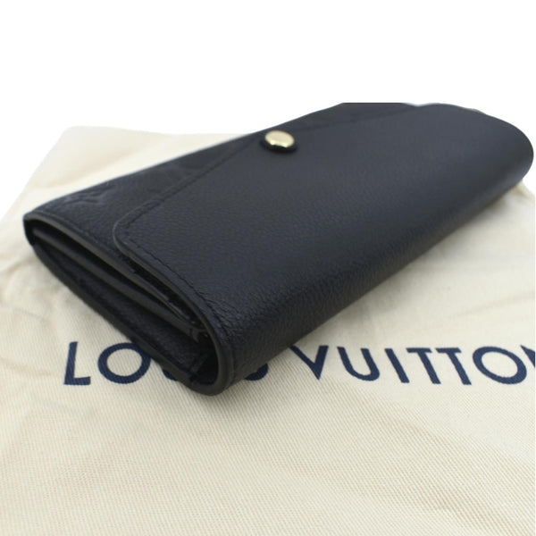 LOUIS VUITTON Sarah Monogram Empreinte Leather Wallet Black