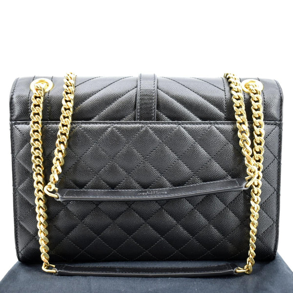 YVES SAINT LAURENT Envelope Medium Matelasse Leather Crossbody Bag Black