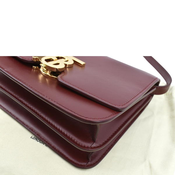 BURBERRY Tb Lola Leather Shoulder Bag Red