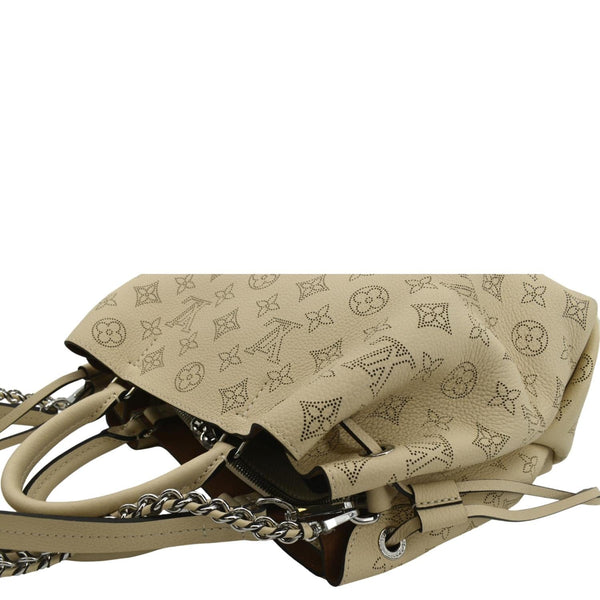 LOUIS VUITTON Bella Mahina Calf Leather Tote Shoulder Bag Cream