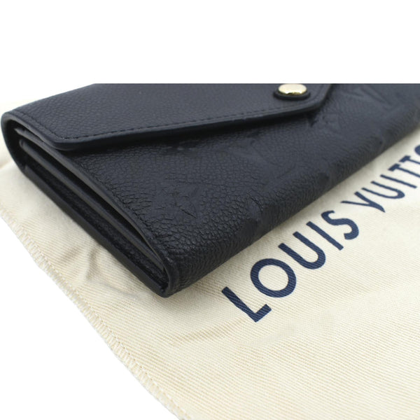 LOUIS VUITTON Sarah Monogram Empreinte Leather Wallet Black