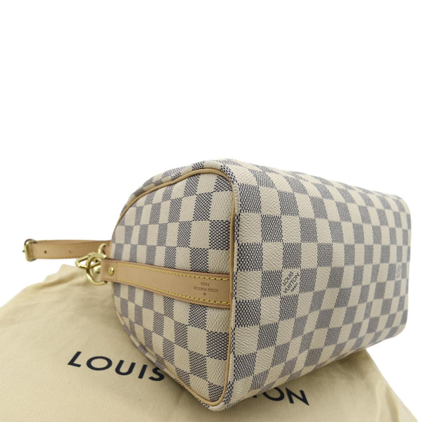 Louis Vuitton Speedy 25 Bandouliere Shoulder Bag White - Bottom Left