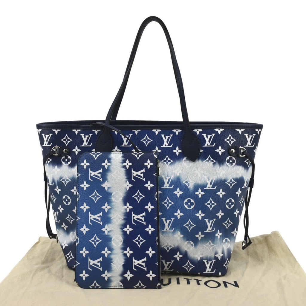 Louis Vuitton Neverfull MM Blue Voyage Tote Limited Edition in Dust Bag
