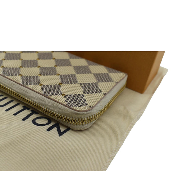 Louis Vuitton Studded Clemence Damier Azur Wallet Rose - Top Right