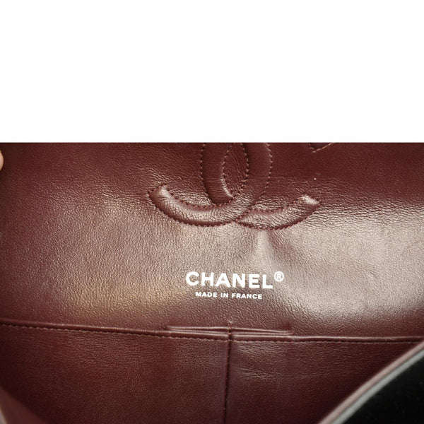CHANEL Classic Medium Double Flap Caviar Leather Shoulder Bag Black