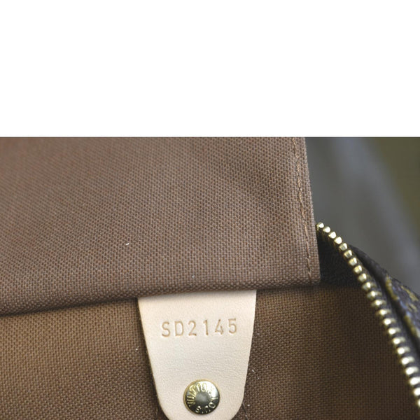 LOUIS VUITTON Speedy 35 Monogram Canvas Satchel Bag Brown