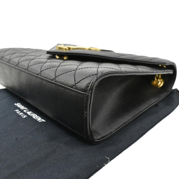 YVES SAINT LAURENT Envelope Medium Matelasse Leather Crossbody Bag Black