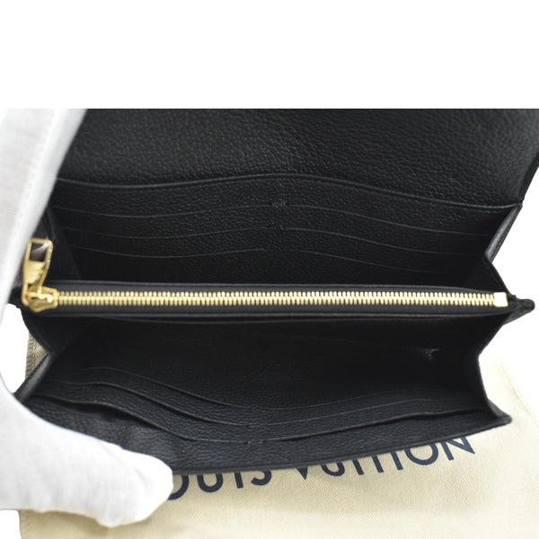 LOUIS VUITTON Sarah Monogram Empreinte Leather Wallet Black