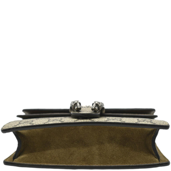 GUCCI Dionysus Super Mini GG Supreme Canvas Crossbody Bag Taupe 476432