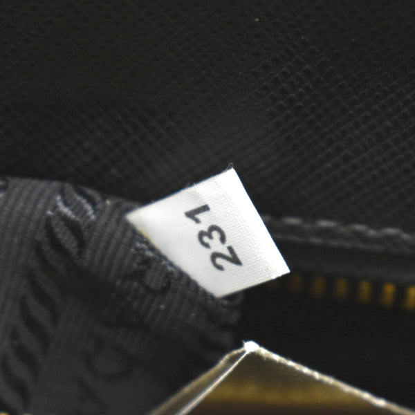 PRADA Galleria Double-Zip small Saffiano Leather Tote Bag Black