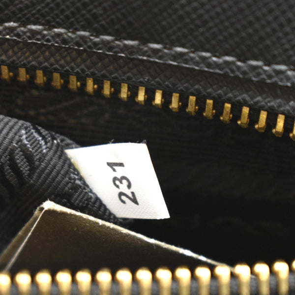 PRADA Galleria Double-Zip small Saffiano Leather Tote Bag Black