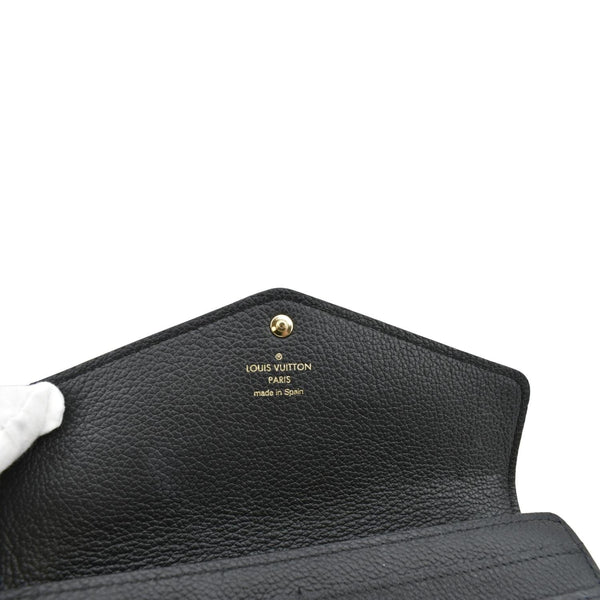LOUIS VUITTON Sarah Monogram Empreinte Leather Wallet Black