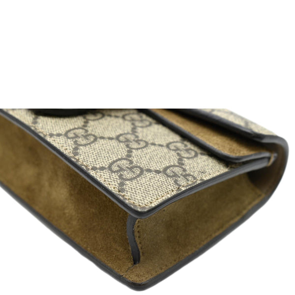 GUCCI Dionysus Super Mini GG Supreme Canvas Crossbody Bag Taupe 476432