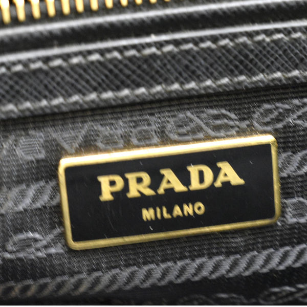 PRADA Galleria Double-Zip small Saffiano Leather Tote Bag Black