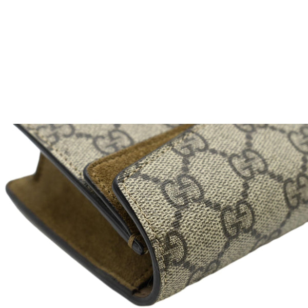 GUCCI Dionysus Super Mini GG Supreme Canvas Crossbody Bag Taupe 476432