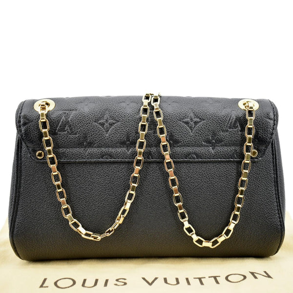 LOUIS VUITTON Saint Germain MM Monogram Empreinte Leather Shoulder Bag Black