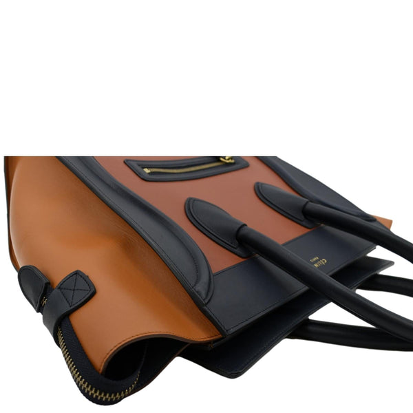 Celine Luggage Calfskin Leather Tote Bag Tri-Color - Top Right