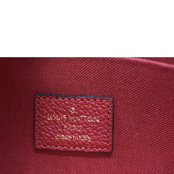 LOUIS VUITTON Pochette Felicie Monogram Empreinte Chain Wallet Red