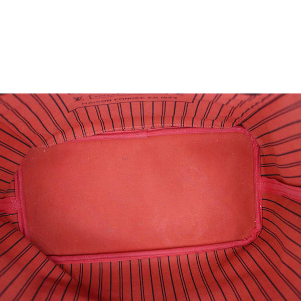 LOUIS VUITTON Neverfull MM Damier Ebene Shoulder Bag Brown