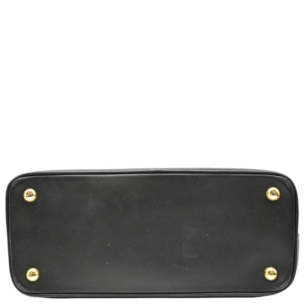 PRADA Galleria Double-Zip small Saffiano Leather Tote Bag Black