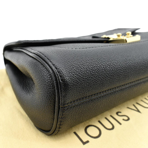LOUIS VUITTON Saint Germain MM Monogram Empreinte Leather Shoulder Bag Black