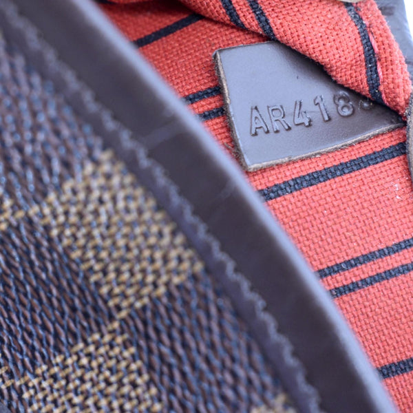 LOUIS VUITTON Neverfull MM Damier Ebene Shoulder Bag Brown