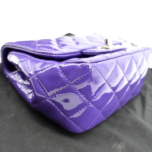 Chanel Mini Flap Patent Calfskin Leather Shoulder Bag - Bottom Left