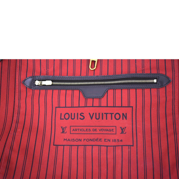 LOUIS VUITTON Neverfull GM Damier Ebene Tote Shoulder Bag Brown