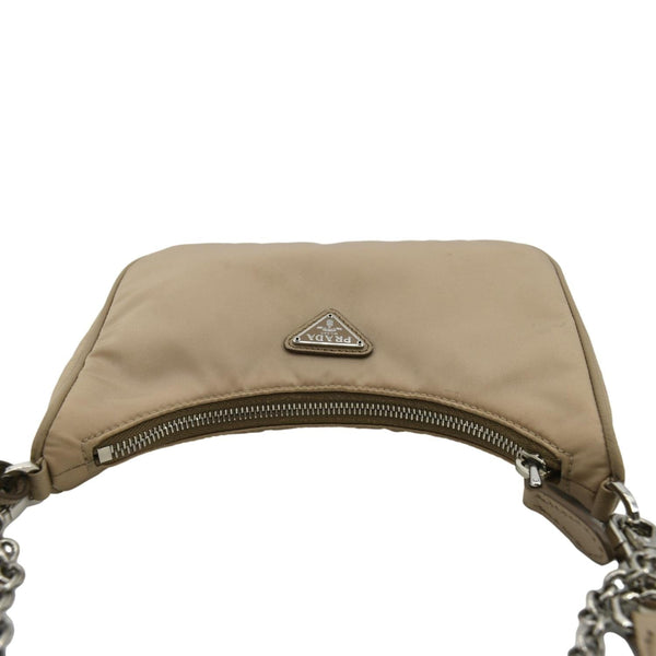 PRADA Re-Edition 2005 Re-Nylon Shoulder Bag Beige