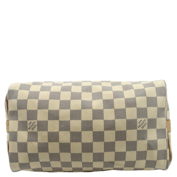 LOUIS VUITTON Speedy 25 Bandouliere Damier Azur Shoulder Bag White