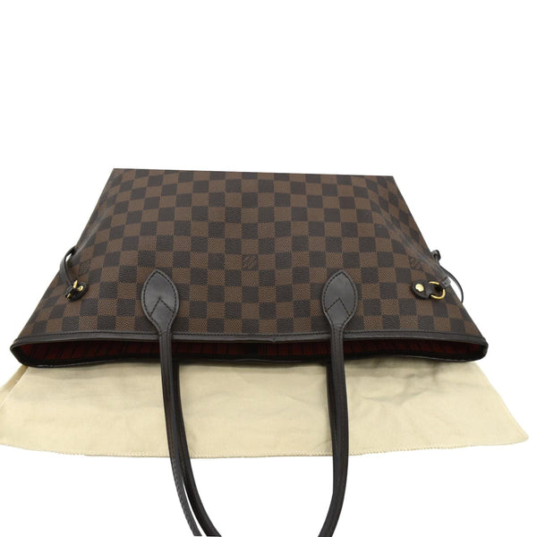 LOUIS VUITTON Neverfull MM Damier Ebene Shoulder Bag Brown