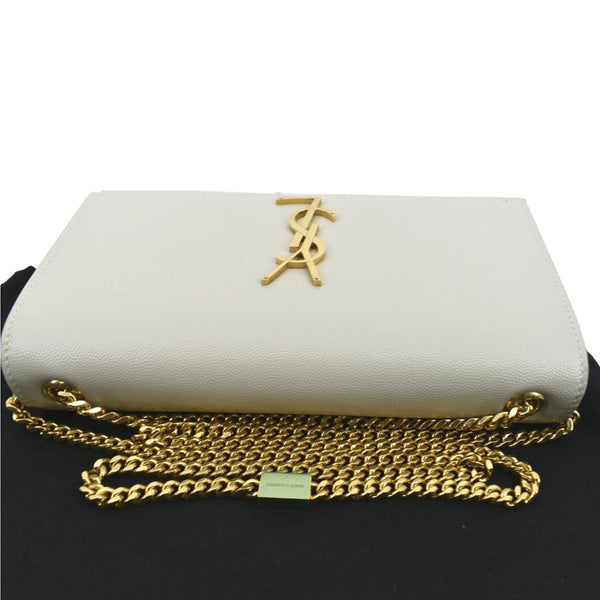 Yves Saint Laurent Kate Leather Shoulder Bag Ivory - Top