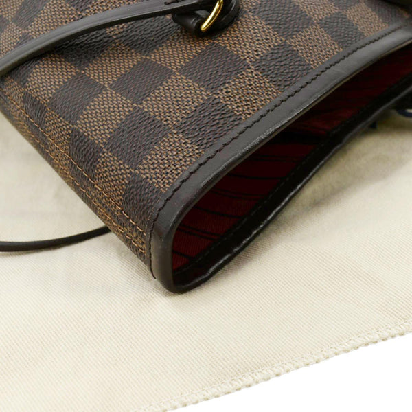 LOUIS VUITTON Neverfull MM Damier Ebene Shoulder Bag Brown