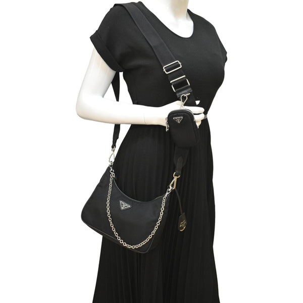 PRADA Re-Edition 2005 Re-Nylon Shoulder Bag Black